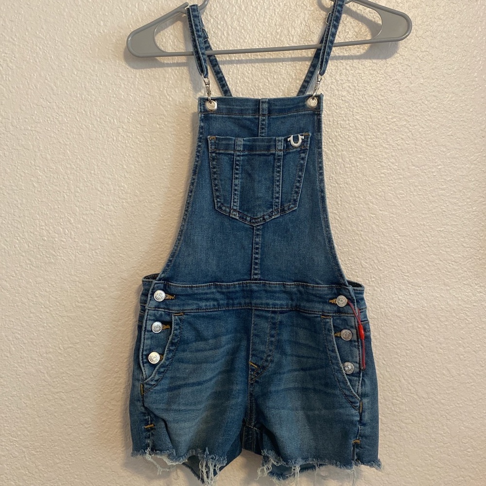True Religion Jean Short Overalls